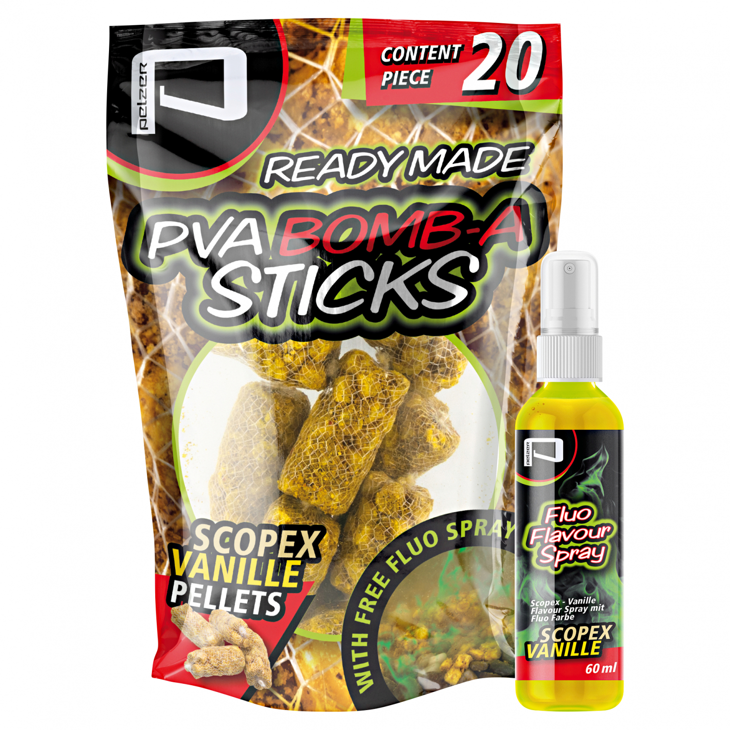 Pelzer Pellets PVA Bomb-A Sticks (Scopex Vanille)