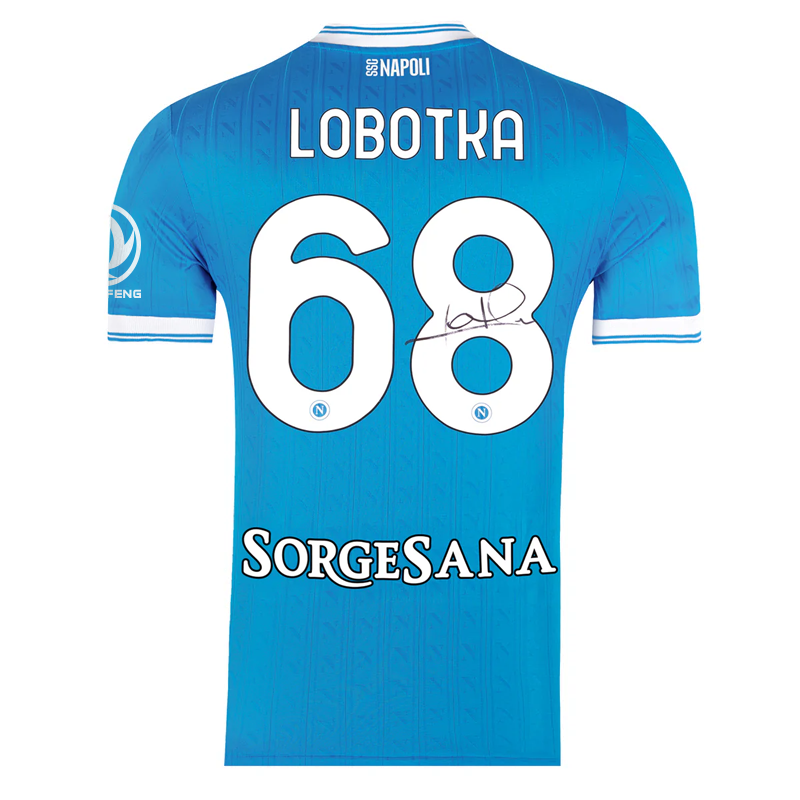 SSC Napoli Match Jersey Home 2025/2026 Signed by Lobotka in Premium Box