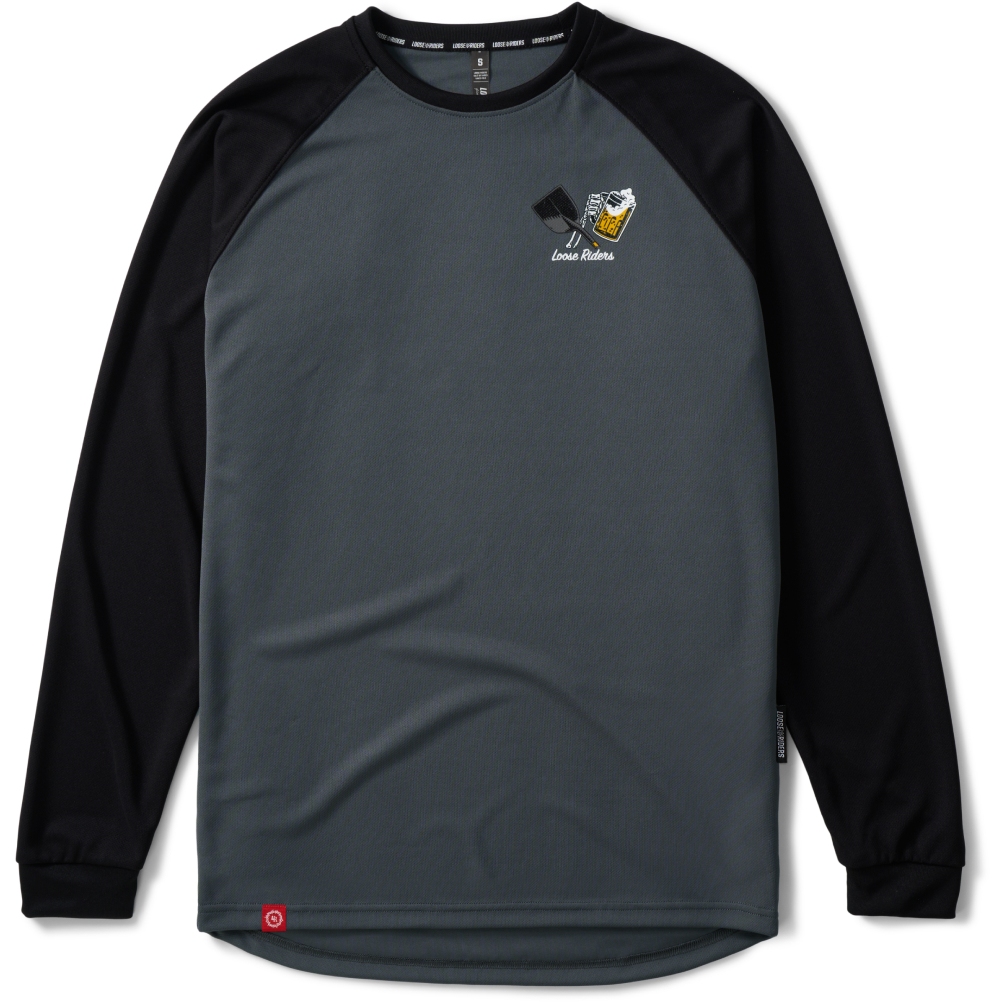 Loose Riders Grip It! Long Sleeve Jersey Men - Dirt Sweat & Beers Grey