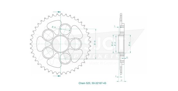 Esjot crown 43 teethRef: Esjo00005A / 12113049