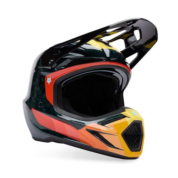Casque cross Fox V3 RS GRID 2026 - Noir / OrangeRef : FX5691