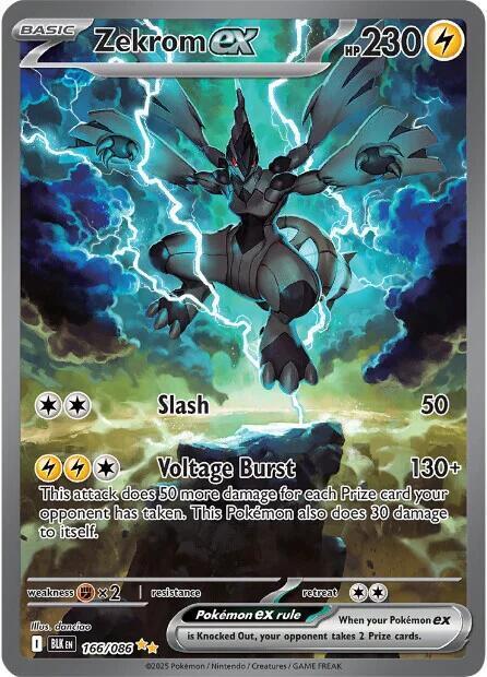 Pokemon SV: Black Bolt 166/086 Zekrom ex Near Mint