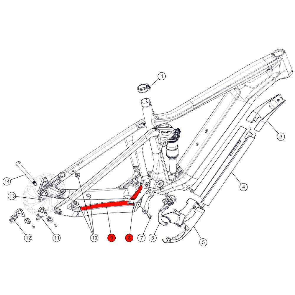 BMC Chainstay & Yoke Protector for Trailfox AMP as from 2018 & Speedfox AMP (MY 2019) - 301242