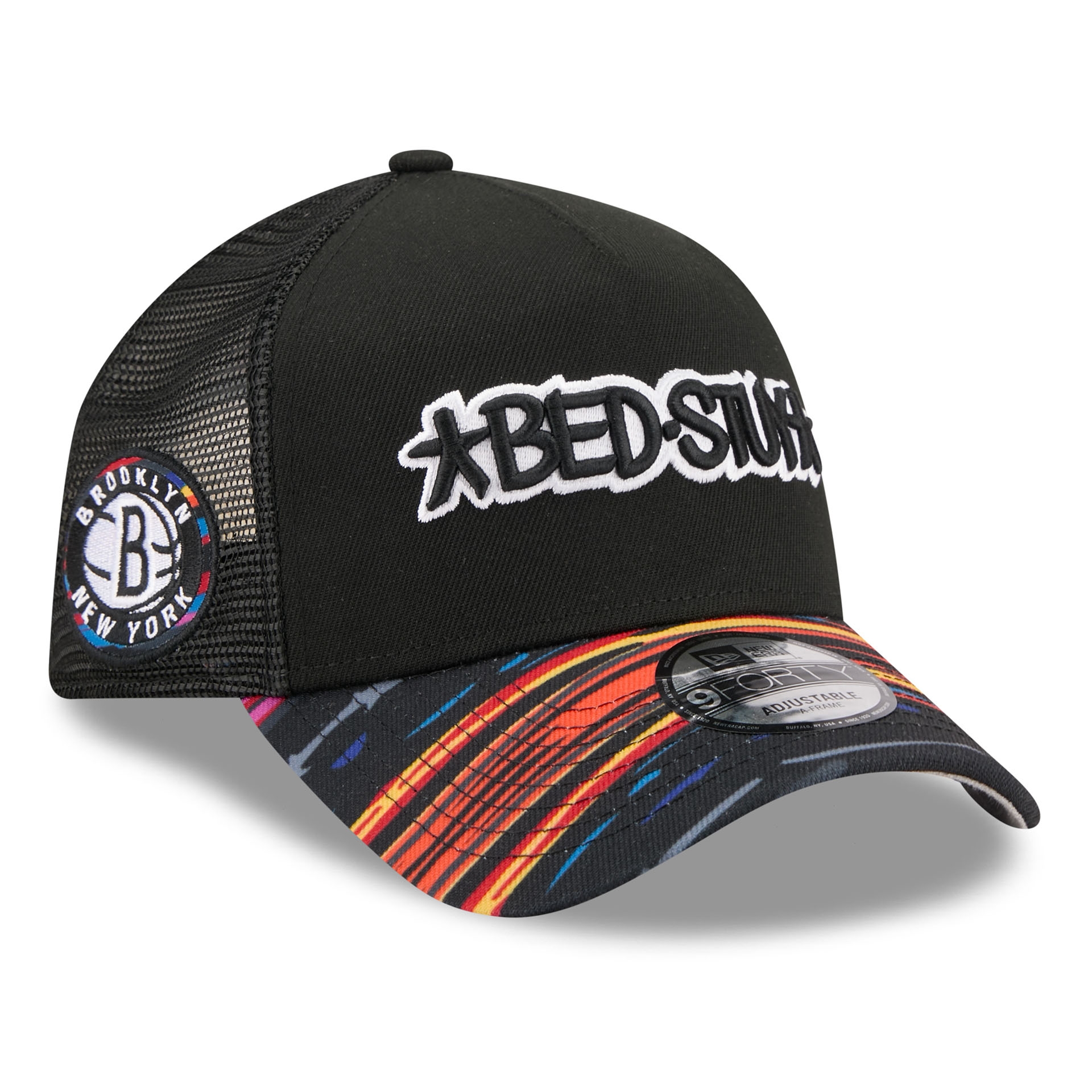 Brooklyn Nets 2025-26 NBA City Edition 9FORTY A-Frame Trucker Cap