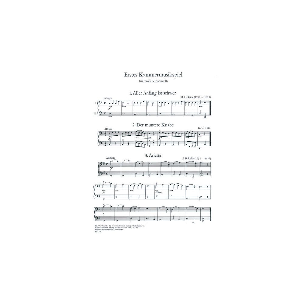 Heinrichshofen Verlag Erstes Kammermusikspiel Cello – Thomann Ireland
