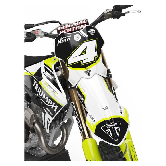 RiderUnik BALO graphic kit - White / BlackTRIUMPH 450 TF 450-E - 2025 - 2026Ref : RU2650 / TRI-BALO-4
