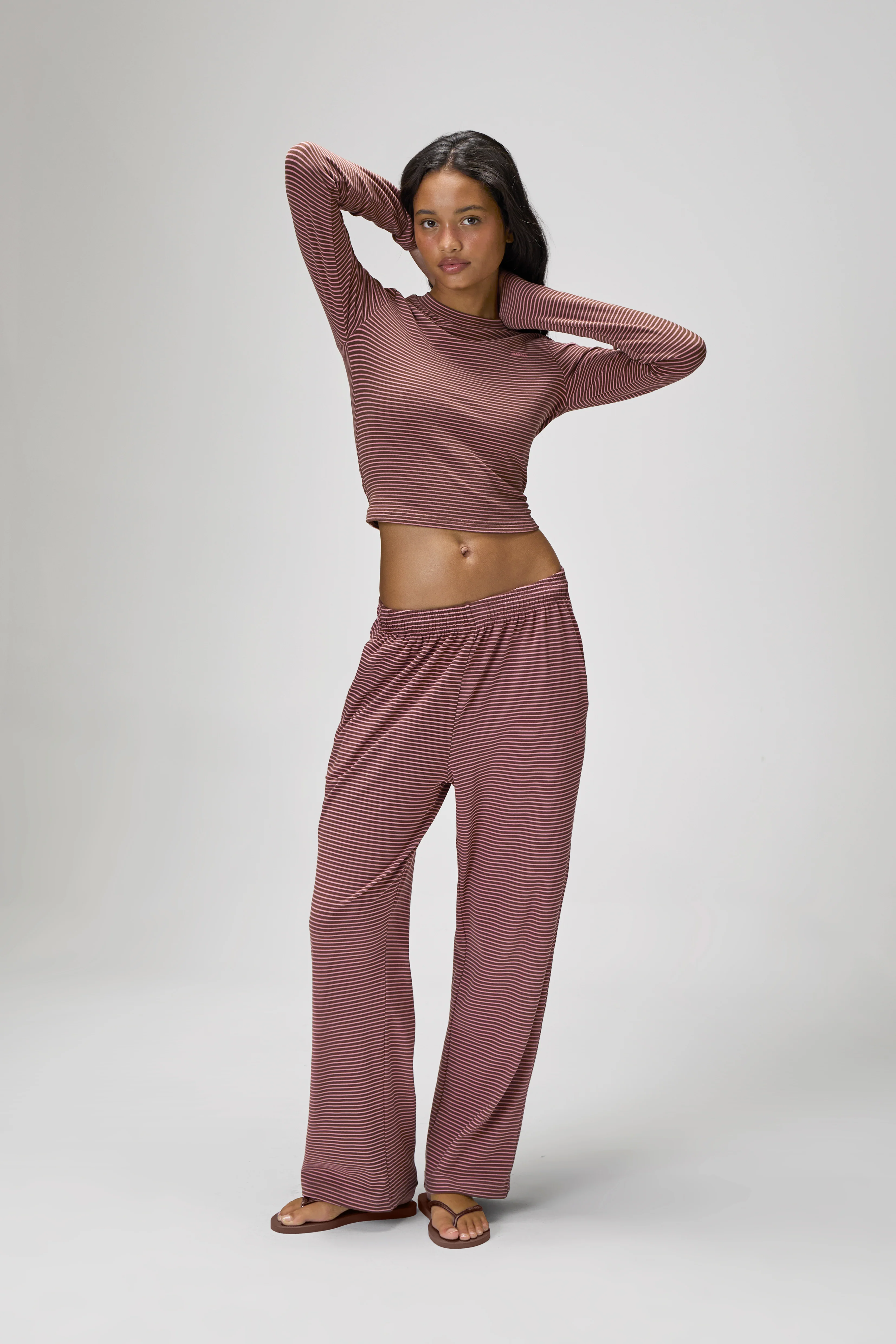 Wilbur Soft Longsleeve Top in Brown