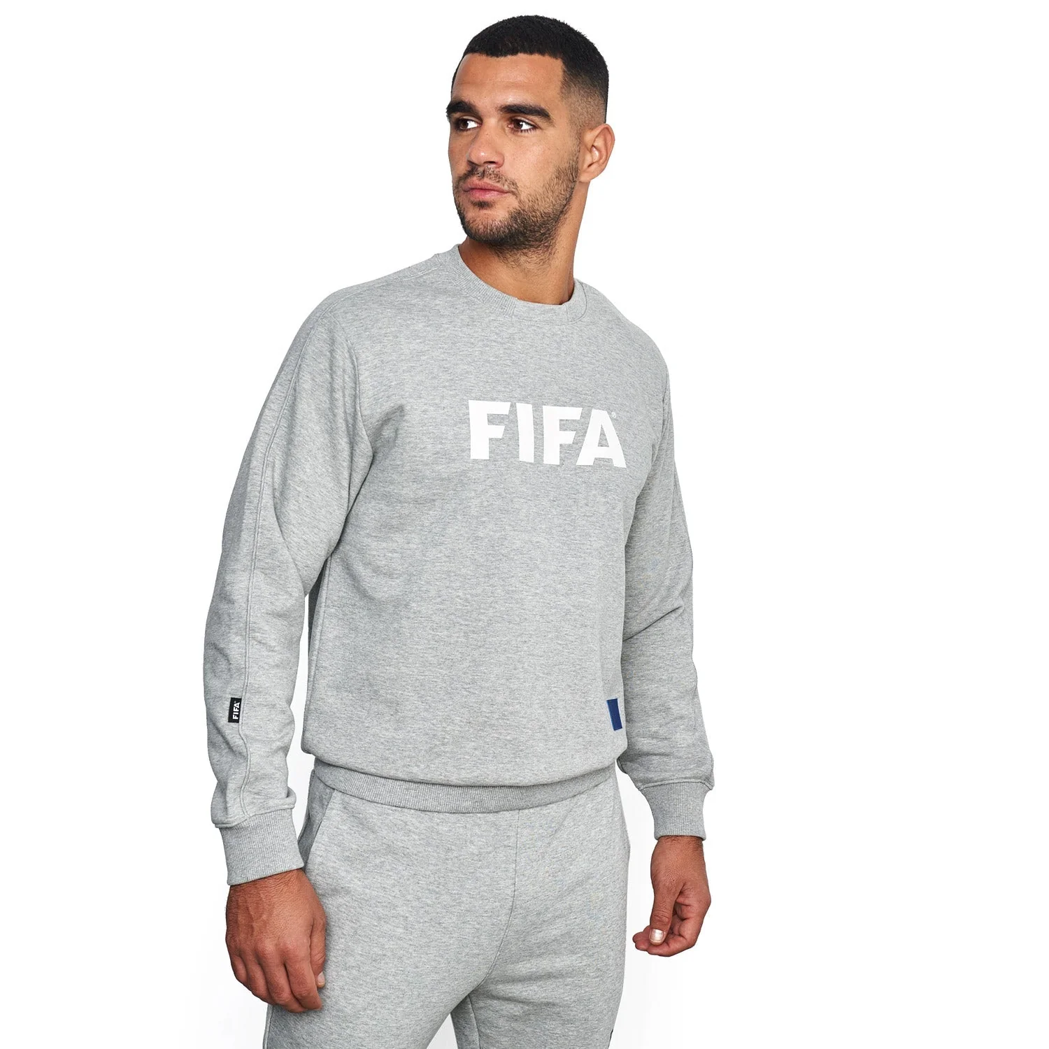 World football competition Essentials Logo Grey Sweatshirt - Men's