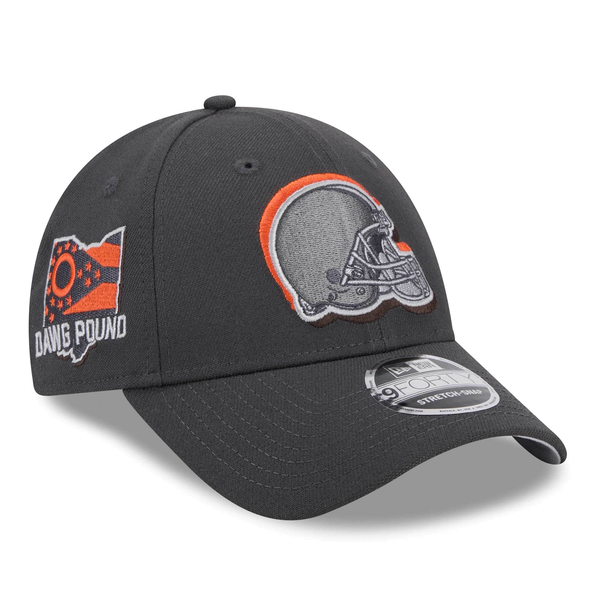 Cleveland Browns 2024 NFL Draft New Era Stretch-Snap 9FORTY Cap Gray