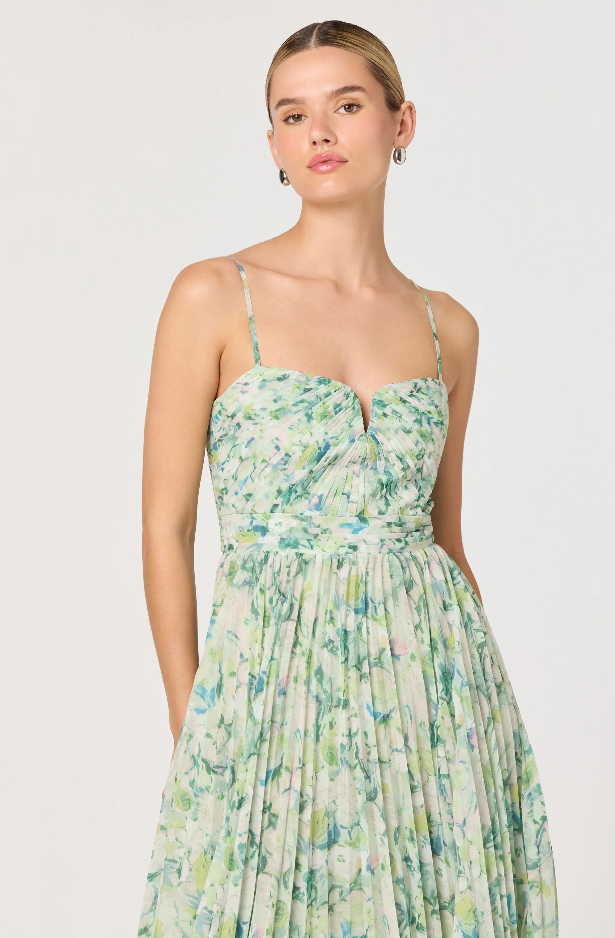 Bayley Floral Pleated Maxi Dress