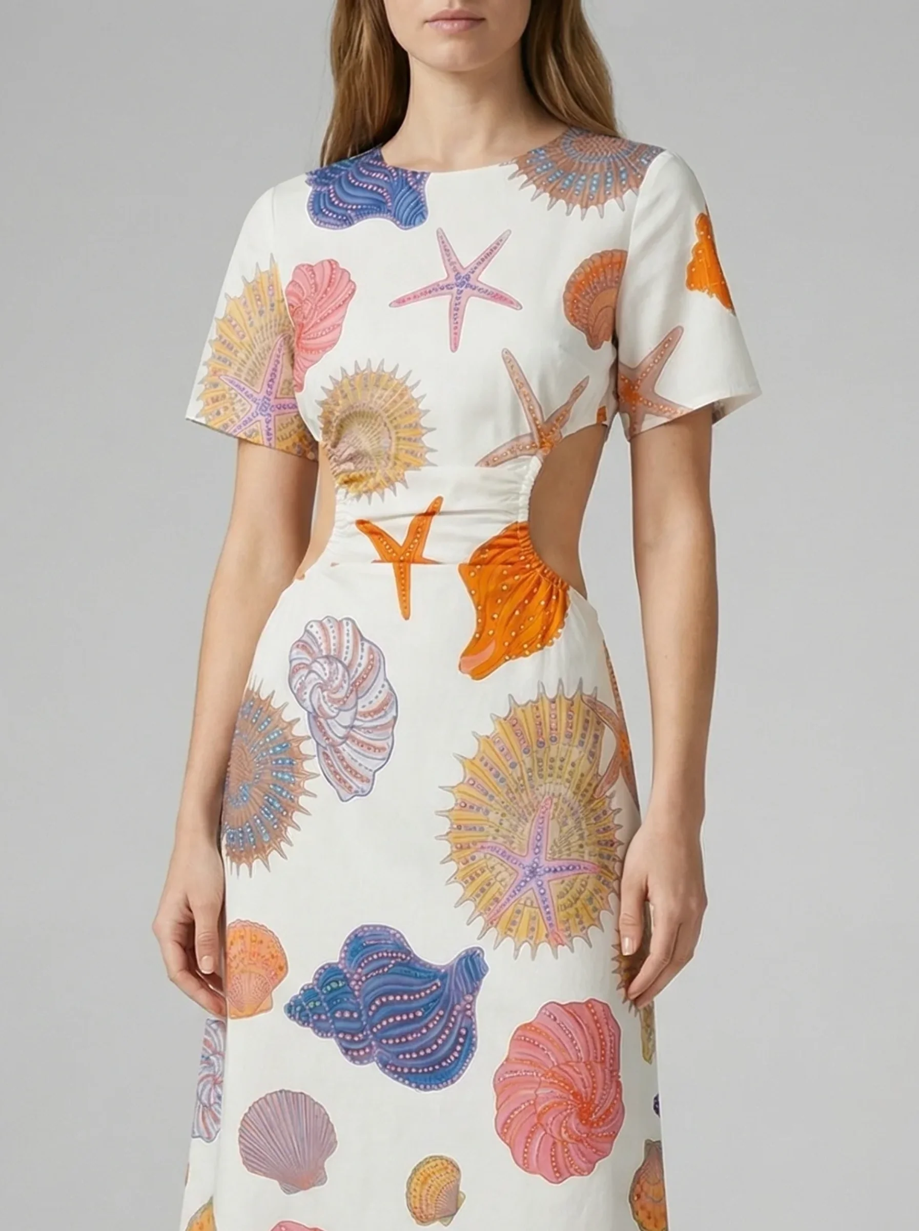 Lydia Midi Party Dress White