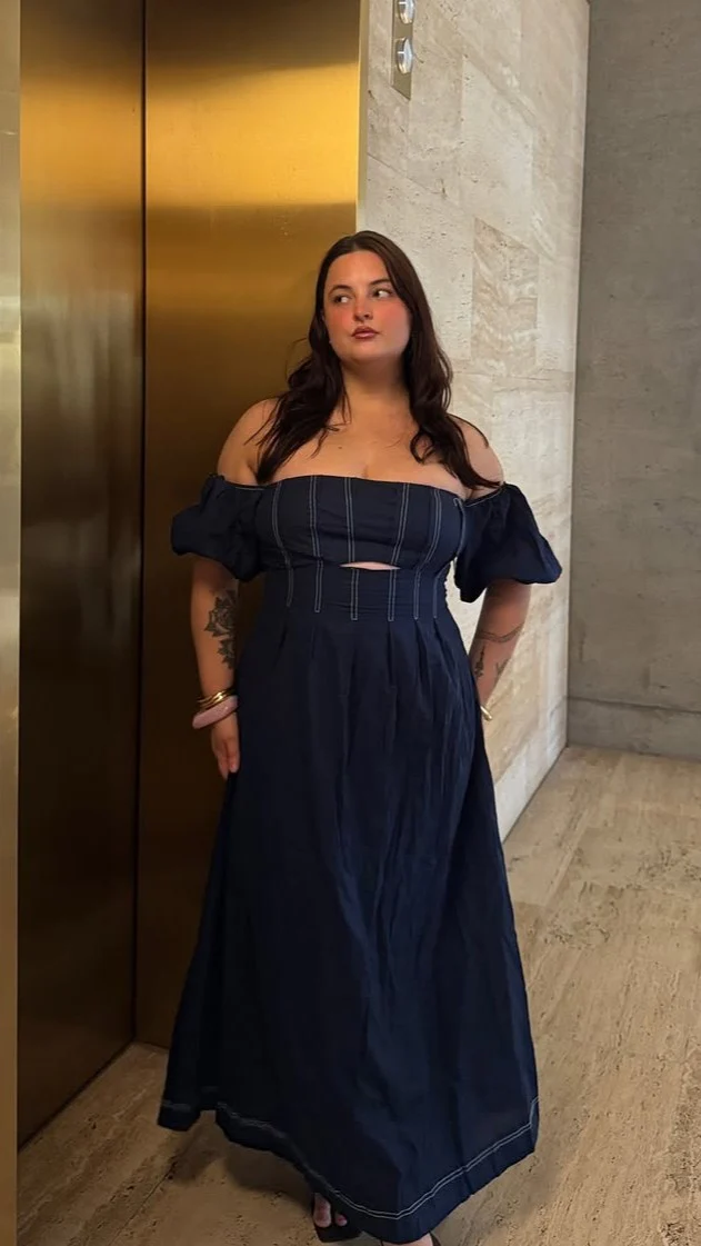 Claira Midi Dress - Navy