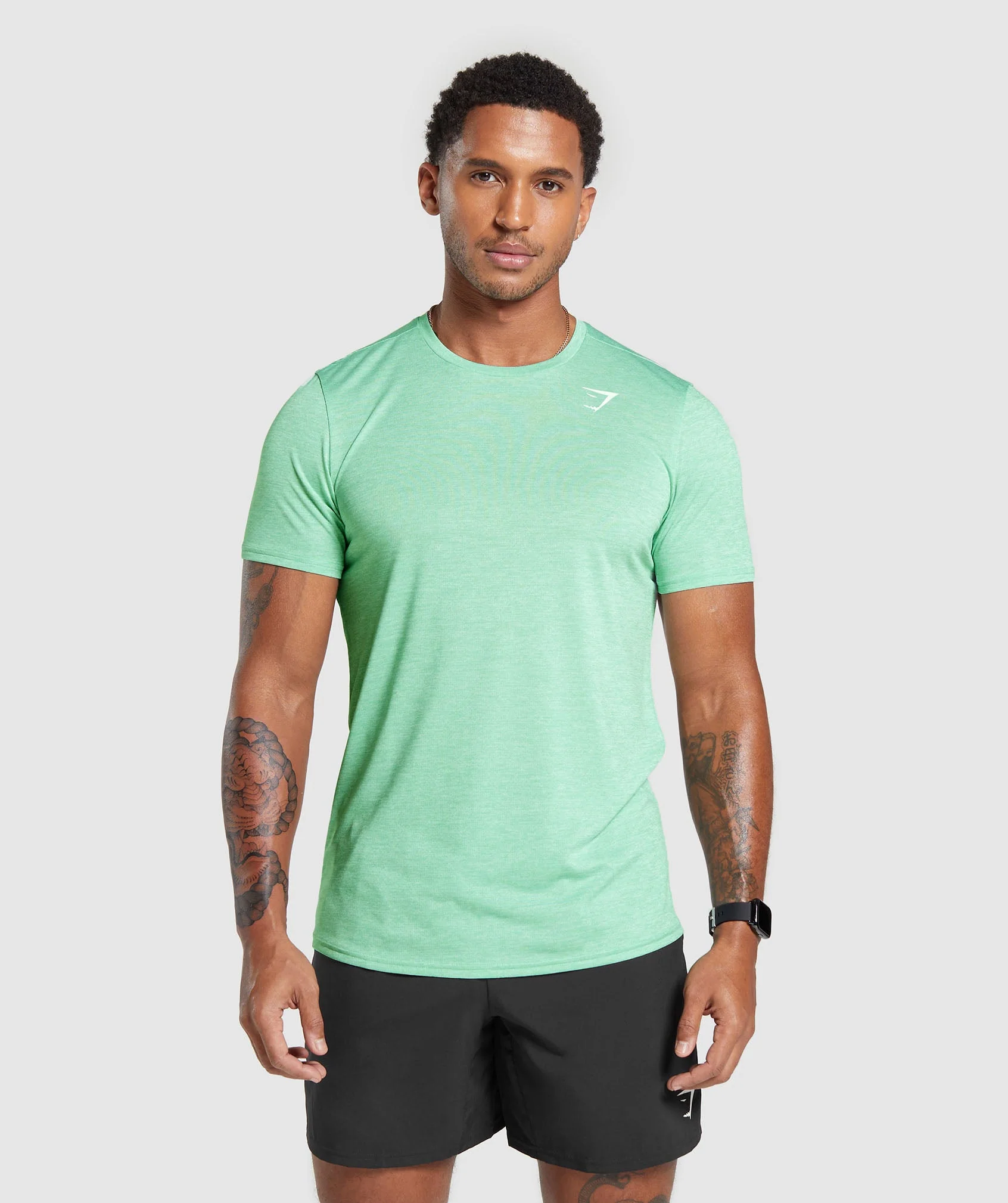 Arrival Marl T-Shirt Lido Green/White Marl