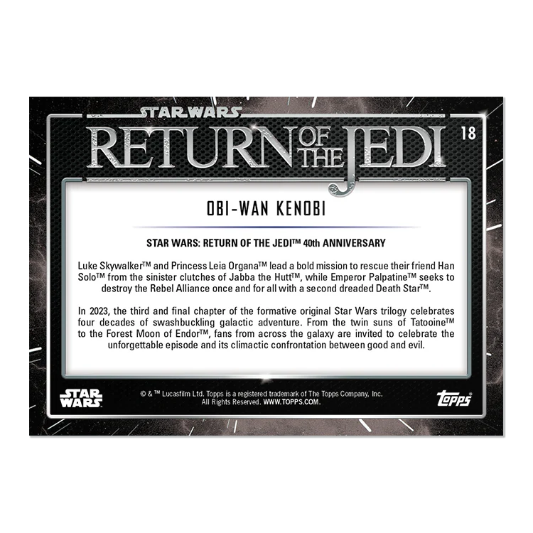 2023 Topps Star Wars: Return of the Jedi™ 40th Anniversary Card #18 - Obi-Wan Kenobi - Topps UK