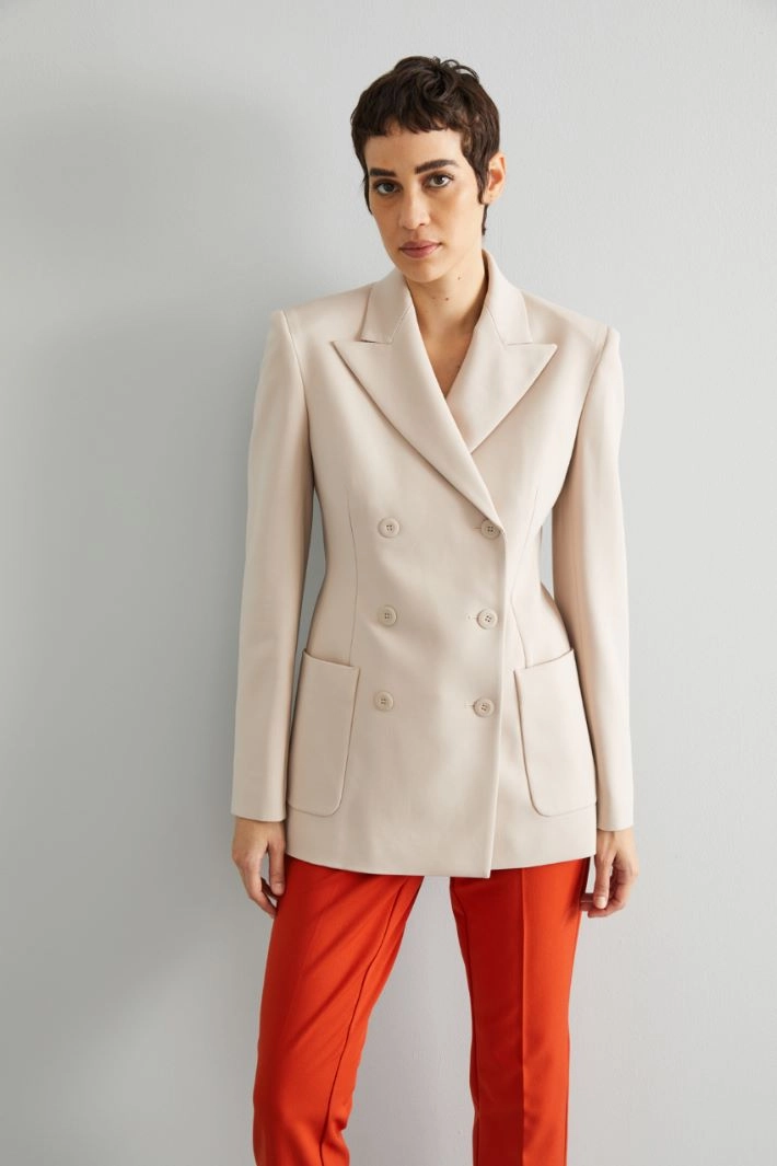 Heavy jersey blazer - POWDER PINK