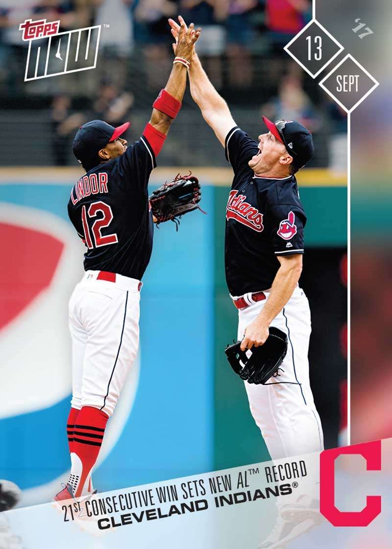 Cleveland Indians - 09/13/2017 TOPPS NOW® CARD 599 - Print Run: 1211