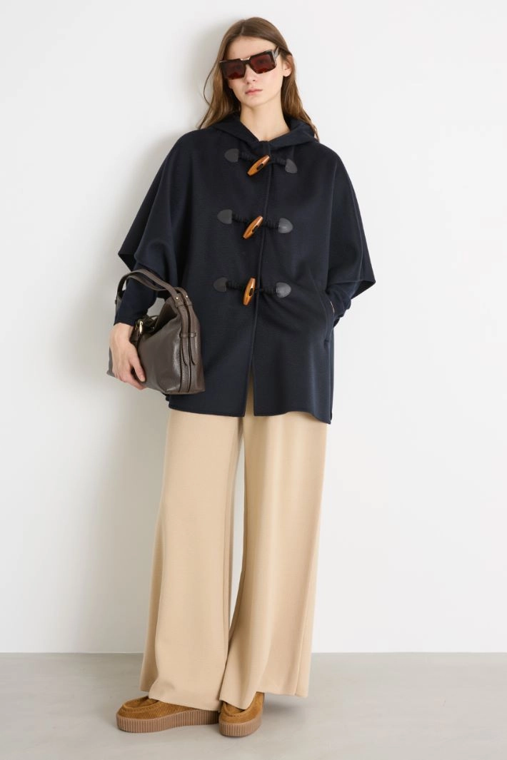 Cashmere Toggle Cape - BLUE