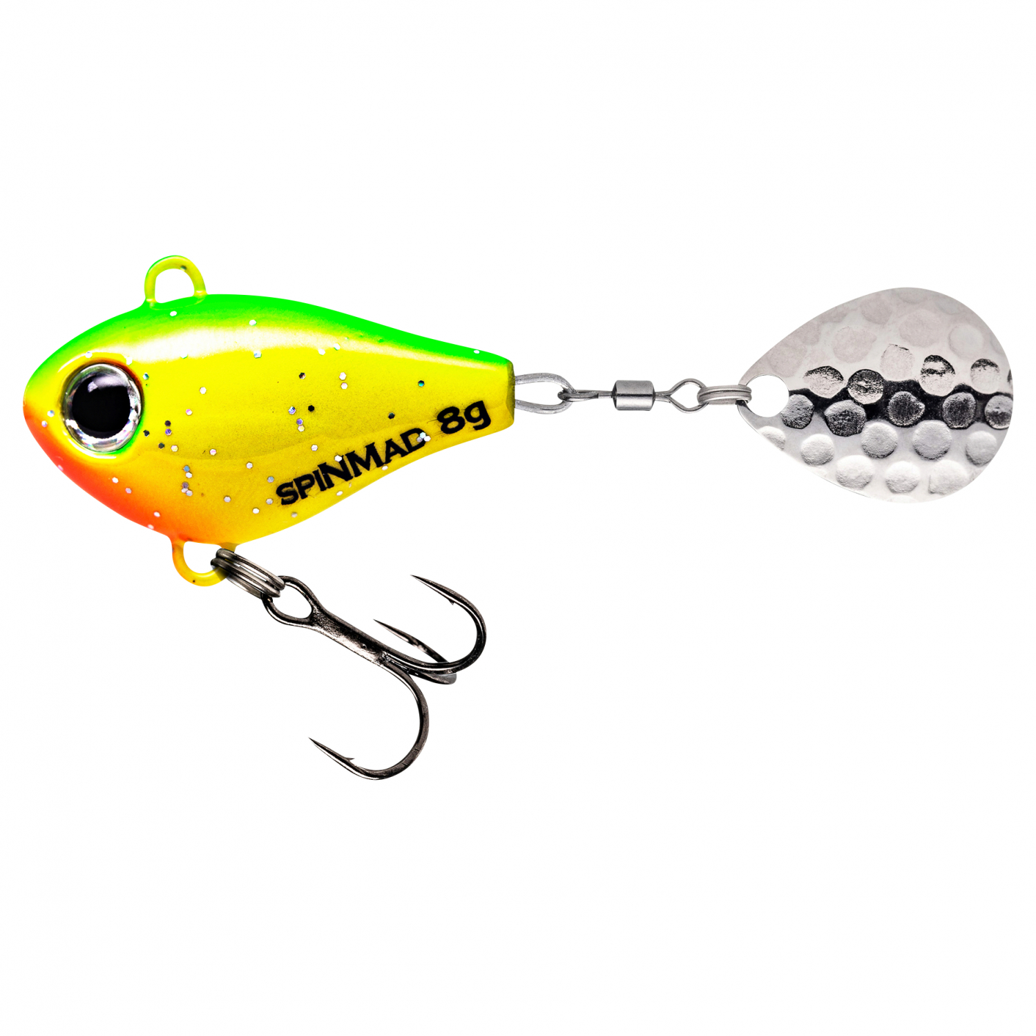 SpinMad Lead Head Spinners Jigmaster (Green Lemon, 8 g)
