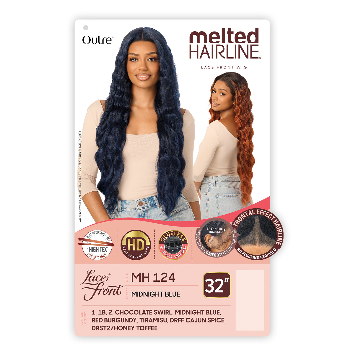 Outre HD Lace Front Wig Melted Hairline Glueless MH 124