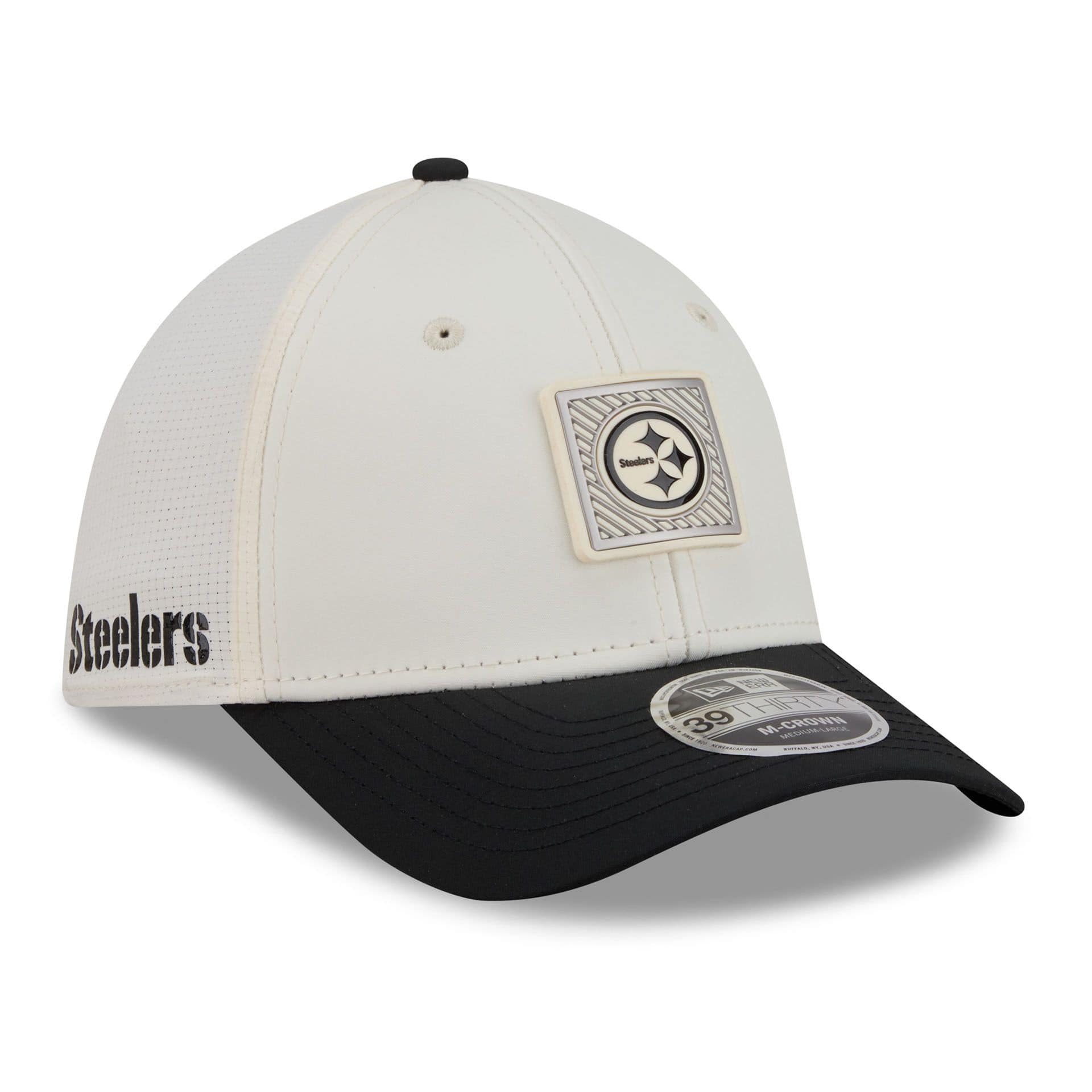 Pittsburgh Steelers 2026 NFL Training Camp 39THIRTY Flex Cap Cream/Black