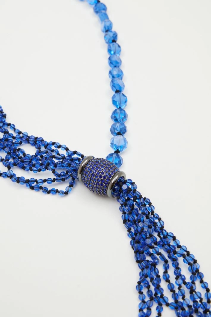 Asymmetric nugget necklace - BLUE