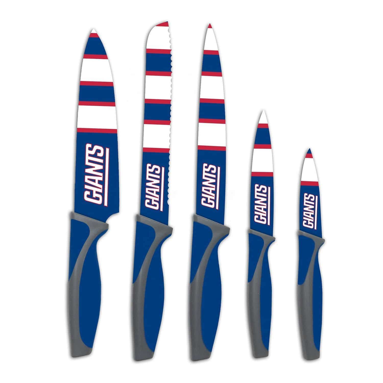 New York Giants NFL 5-Piece Kitchen Knife Set
