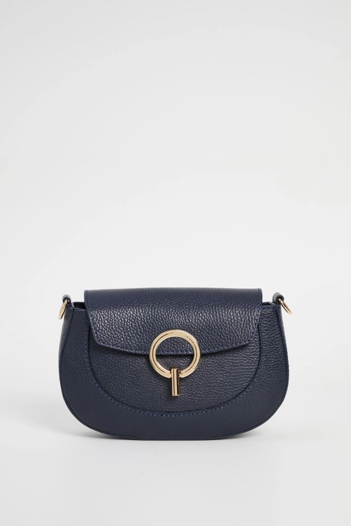 Leather shoulder bag - NIGHT BLUE