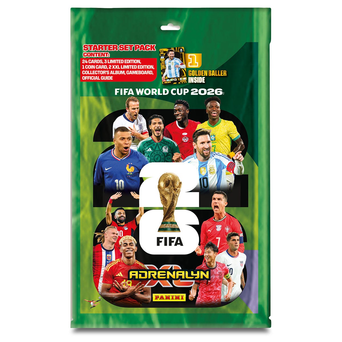 FIFA World Cup 2026™ Adrenalyn XL™ Official Trading Card Game - Box of 50 Packets plus 1 Starterpack and 1 Pocket Tin