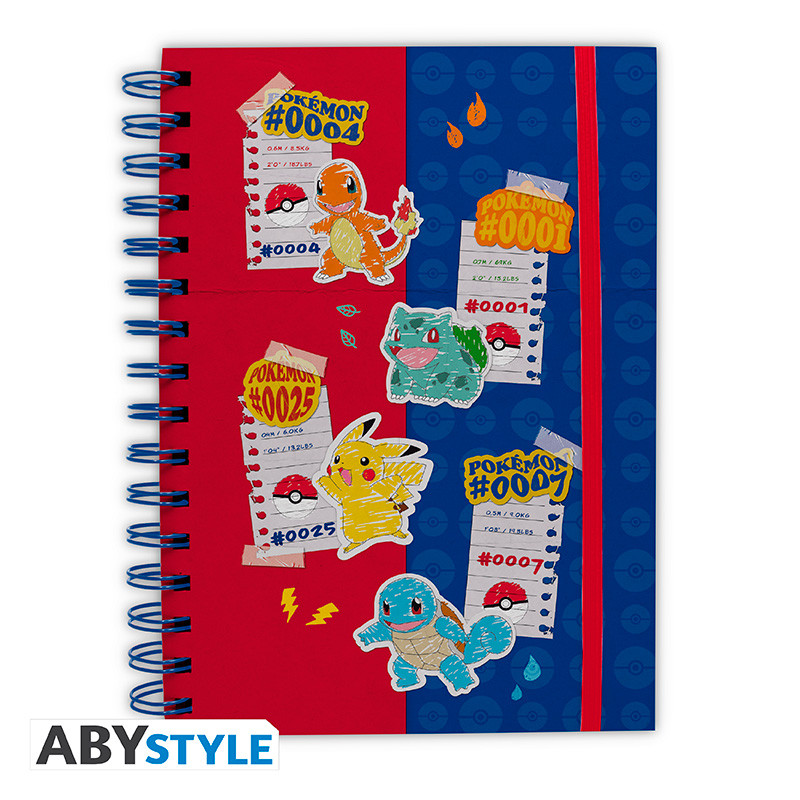 POKEMON Notebook A5 Blue & Red Partners