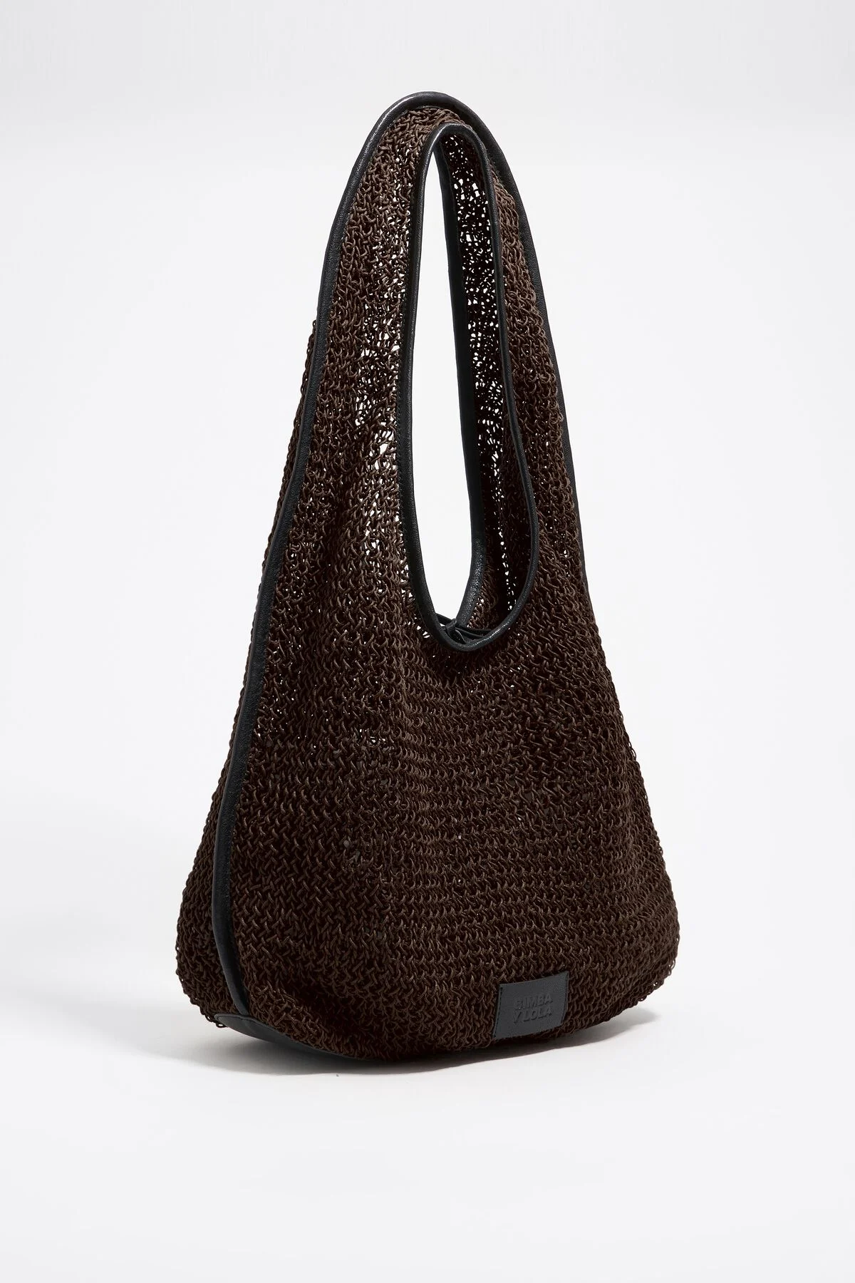 Chocolate plaited Paper shoulder bag