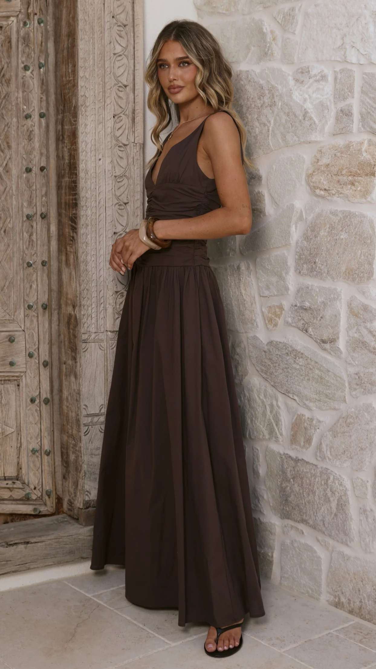 Sanya Maxi Dress - Chocolate