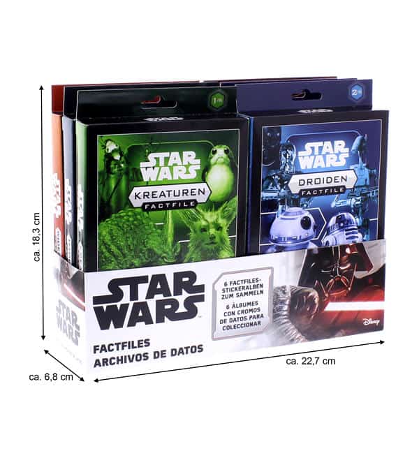 Topps Star Wars Factfiles Stickers - All 6 Sticker Boxes - German