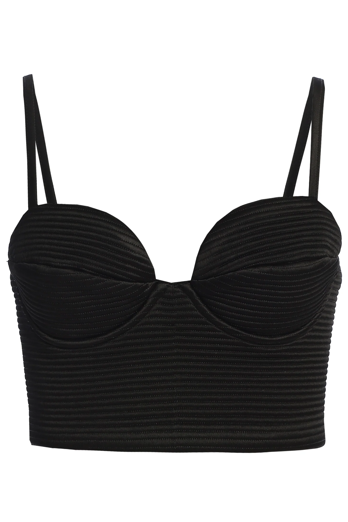 Black Thalia Textured Bustier
