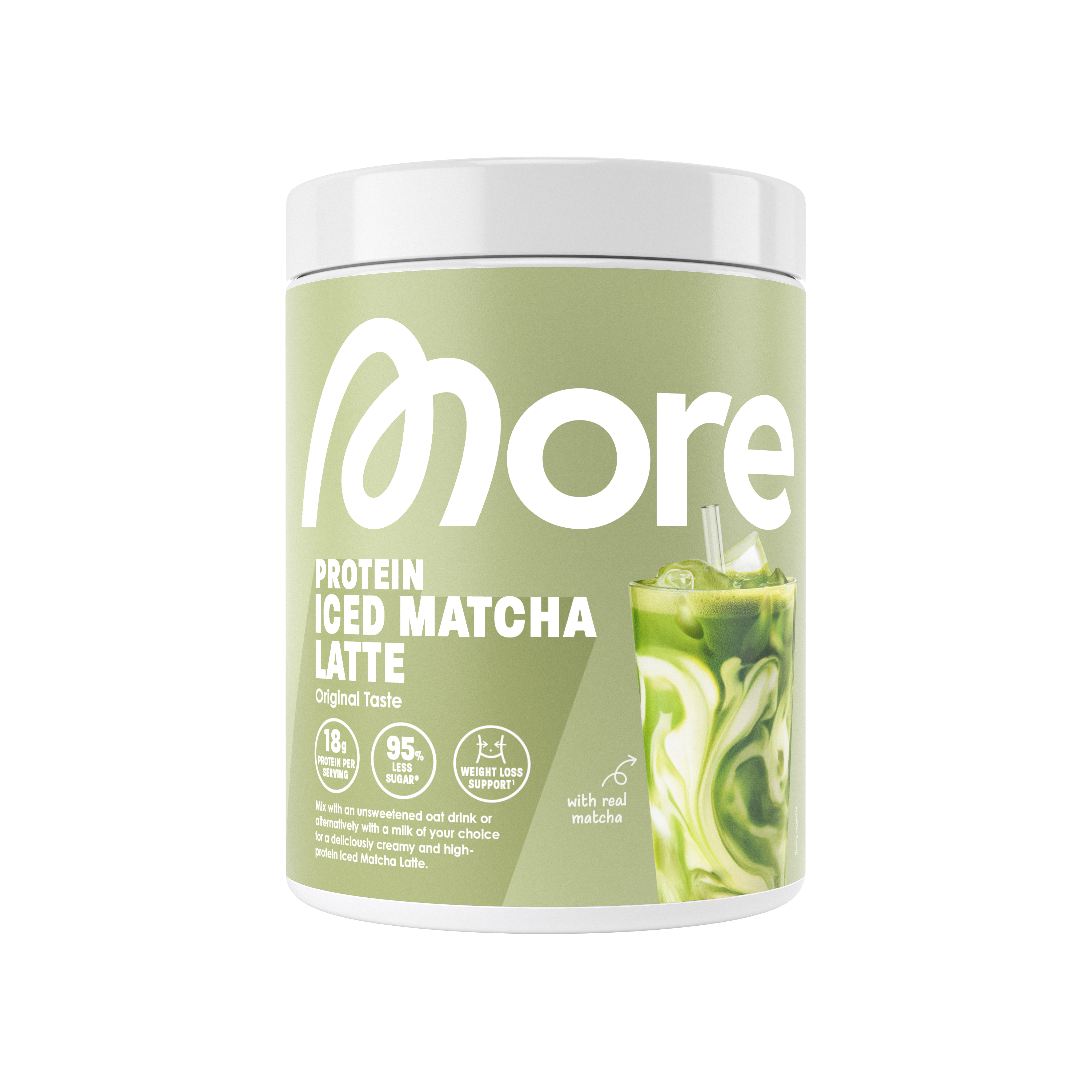 More Protein Iced Matcha Latte