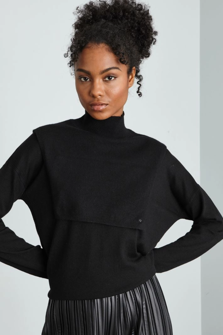 Cashmere collar - BLACK
