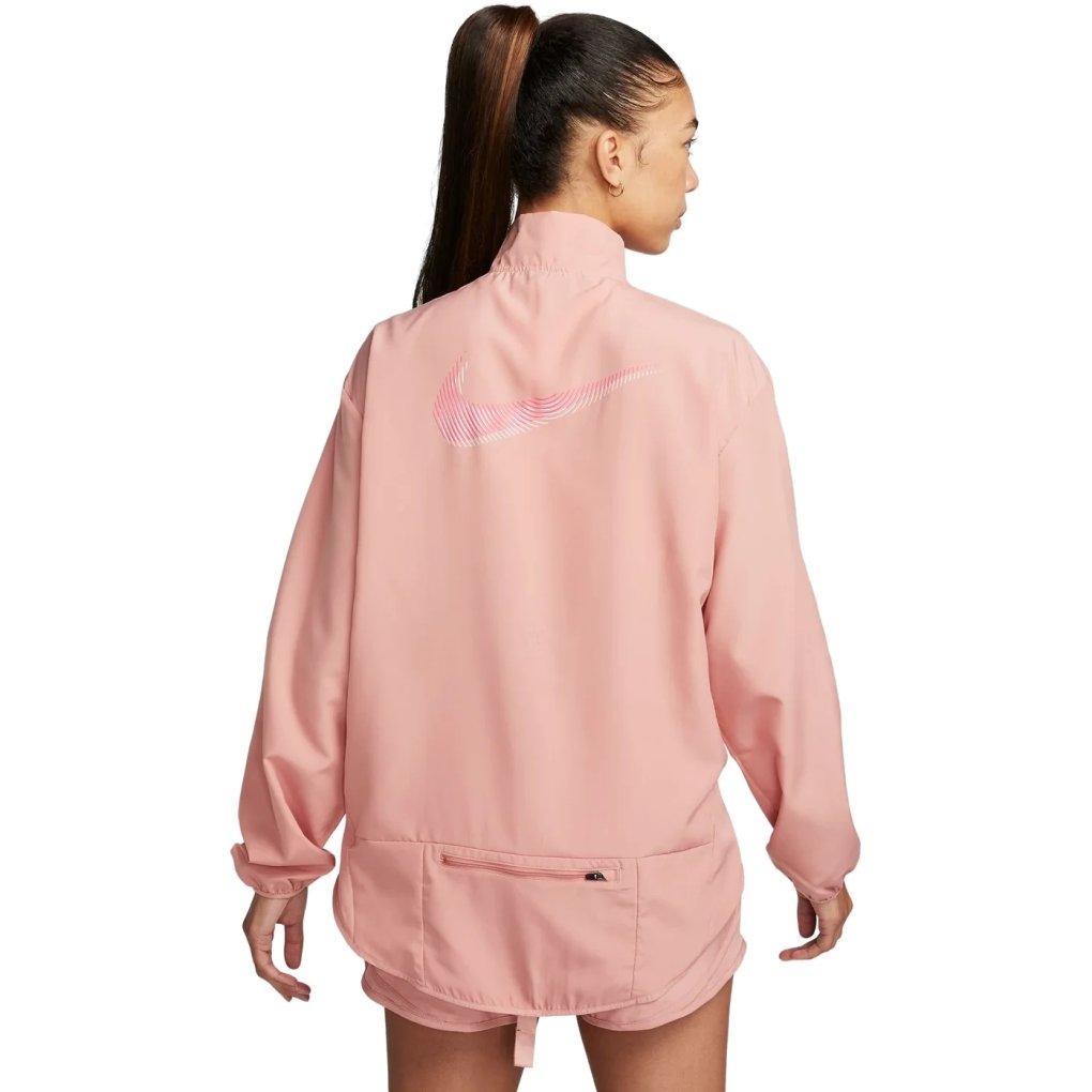 Nike Dri-FIT Swoosh Running Jacket Women - red stardust/fierce pink FB4694-618