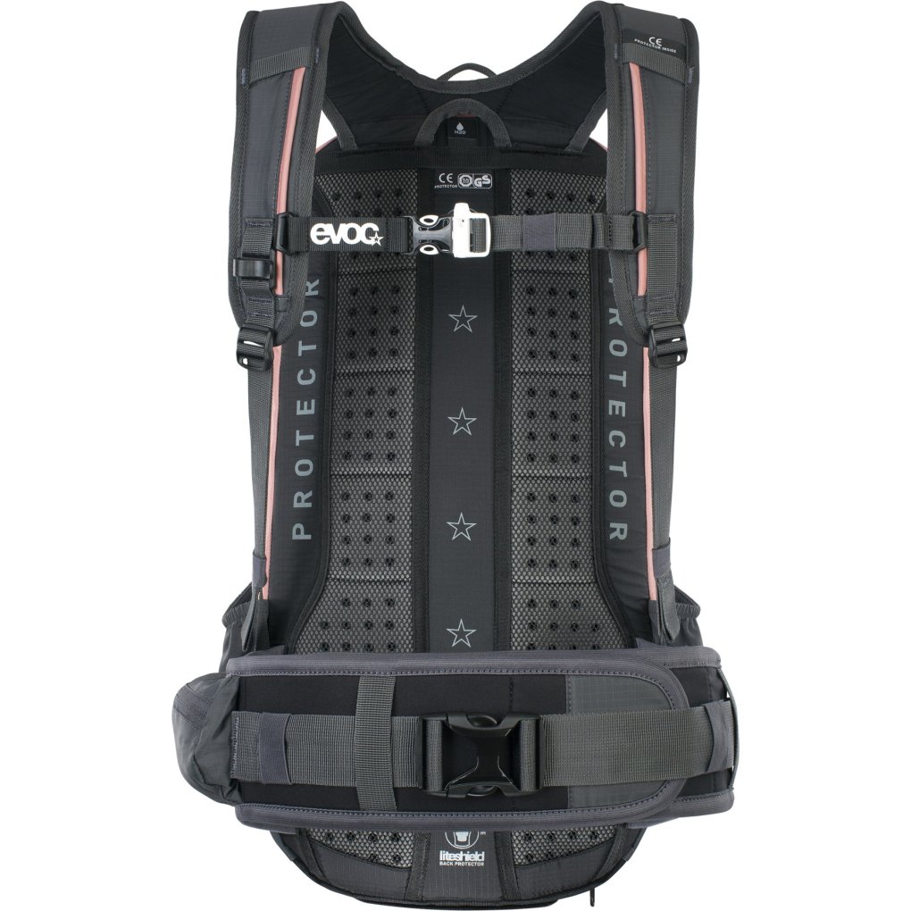 EVOC Fr Enduro 16 Protector Backpack - Dusty Pink/Carbon Grey