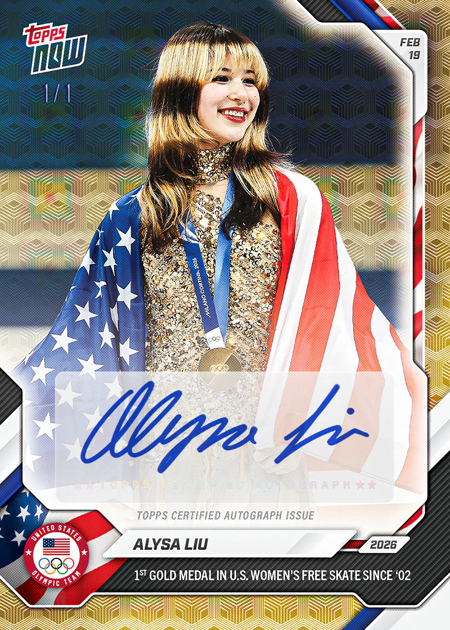 Alysa Liu - 2026 Olympics Topps NOW® - Card 16 - PR: 22654