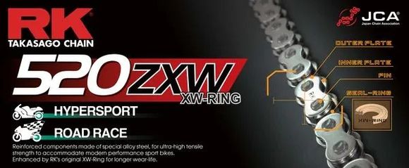 Chaîne Rk Série ZXW 110 maillons 520 UniverselRef : RK00073A / 12231282