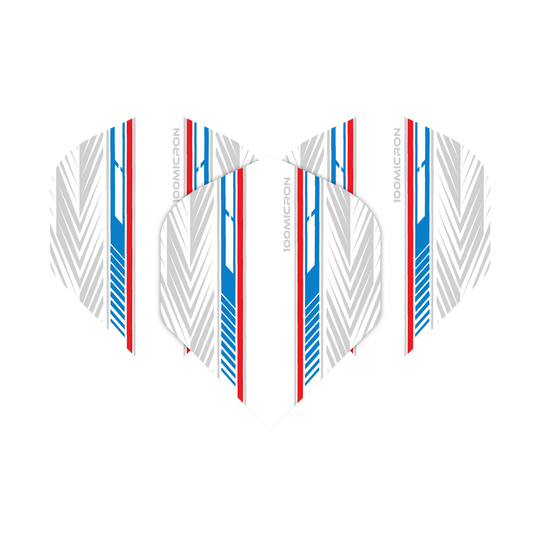 Pentathlon Flights white/blue/red