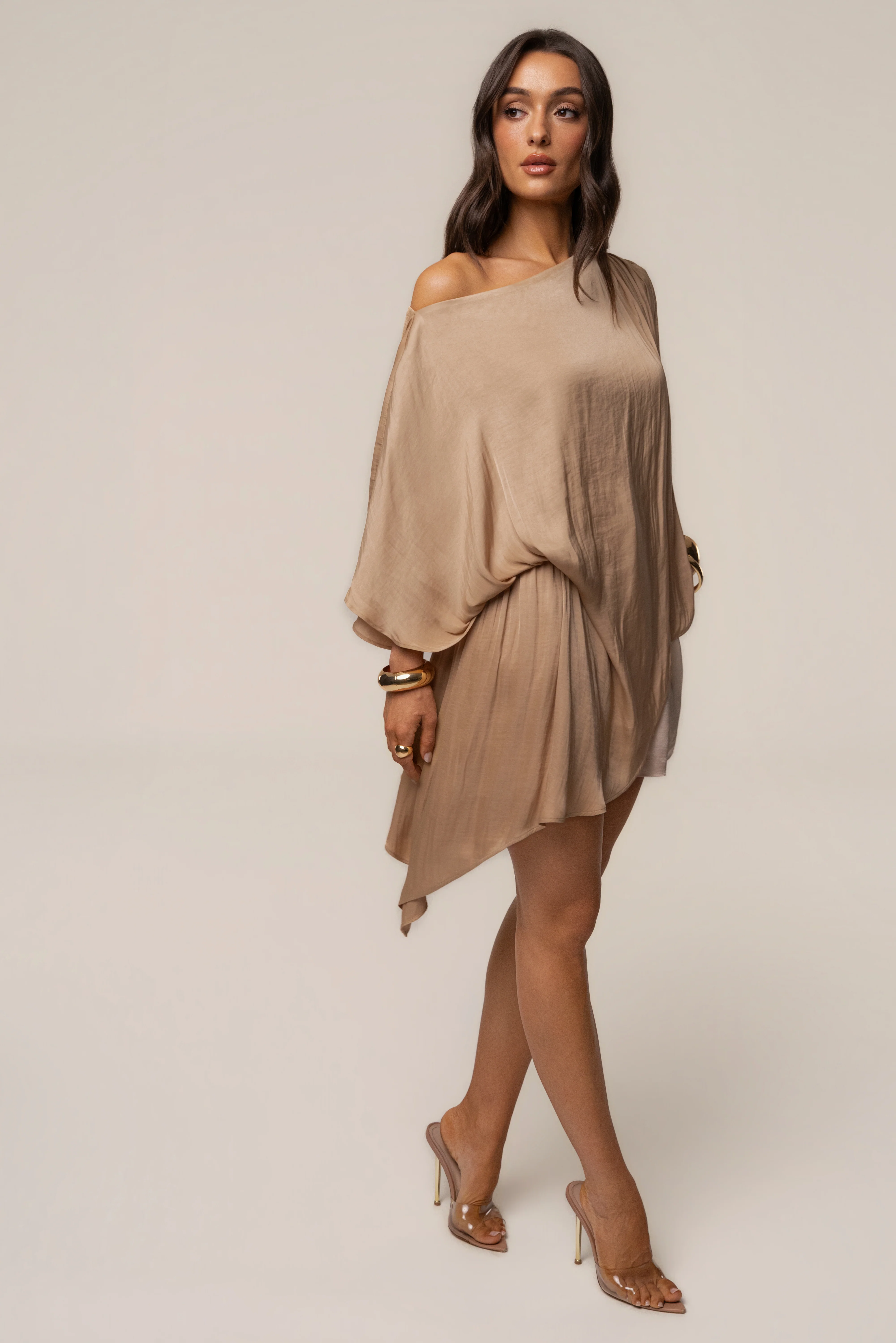 Tan Brisa Drape Top