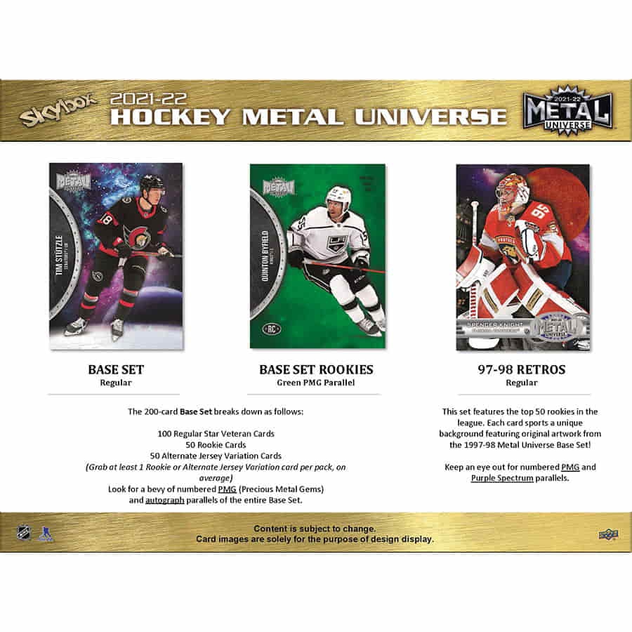 2021/22 Upper Deck Skybox Metal Universe NHL Hockey Hobby Box