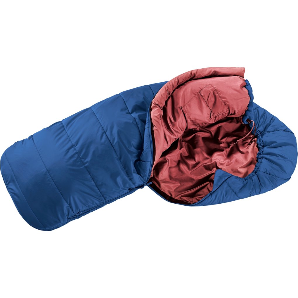 Deuter Starlight Kids Sleeping Bag - zip left - nightblue-redwood