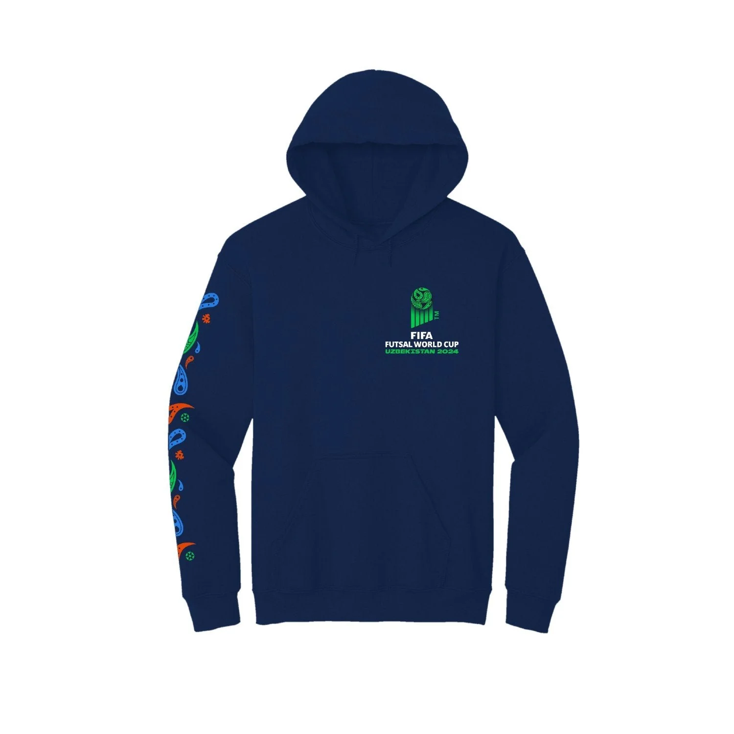 World football competition Futsal World Cup Uzbekistan 2024™ Blue Pepper Graphic Hoodie - Unisex