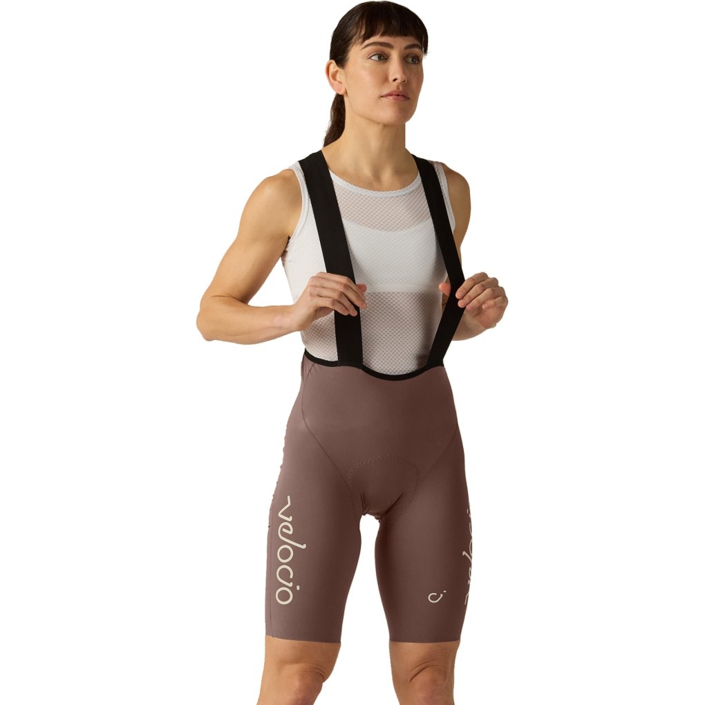 Velocio Concept Bib Shorts Women - Plum Truffle