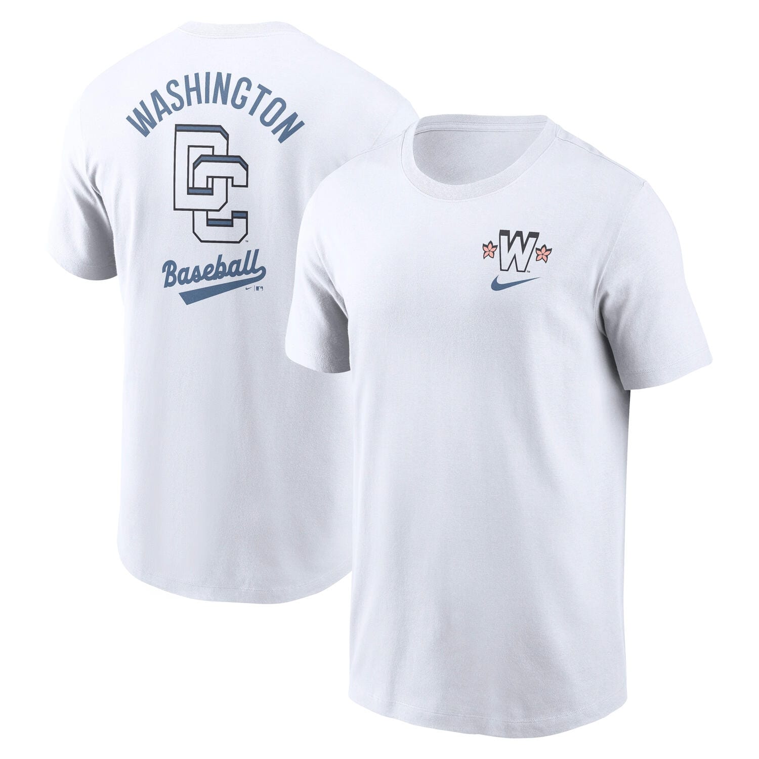 Washington Nationals City Connect 2-Hit Nike Cotton T-Shirt White