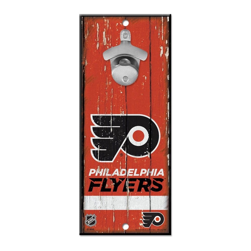 Philadelphia Flyers NHL Bottle Opener Sign