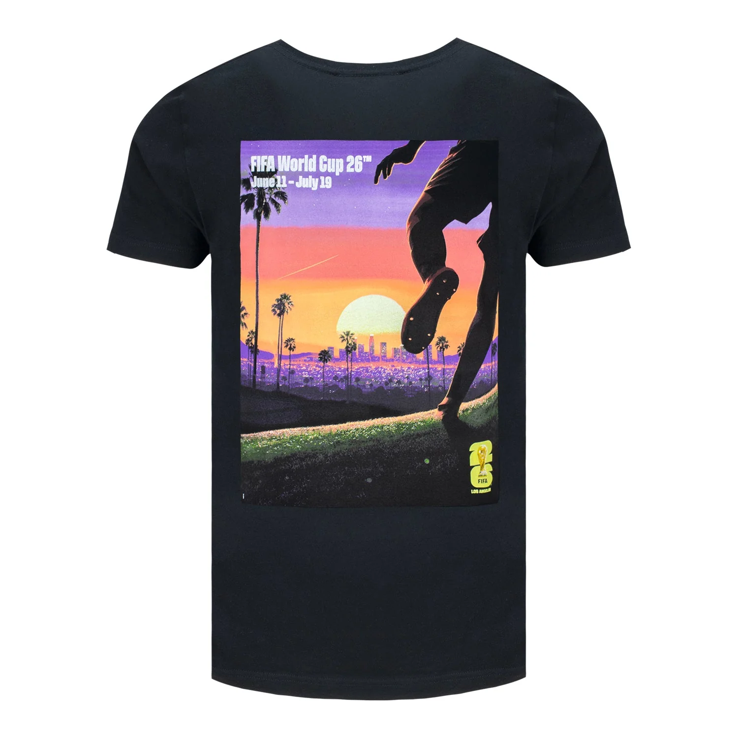 2026 Soccer Fan Collection Los Angeles Poster Black T-Shirt - Unisex