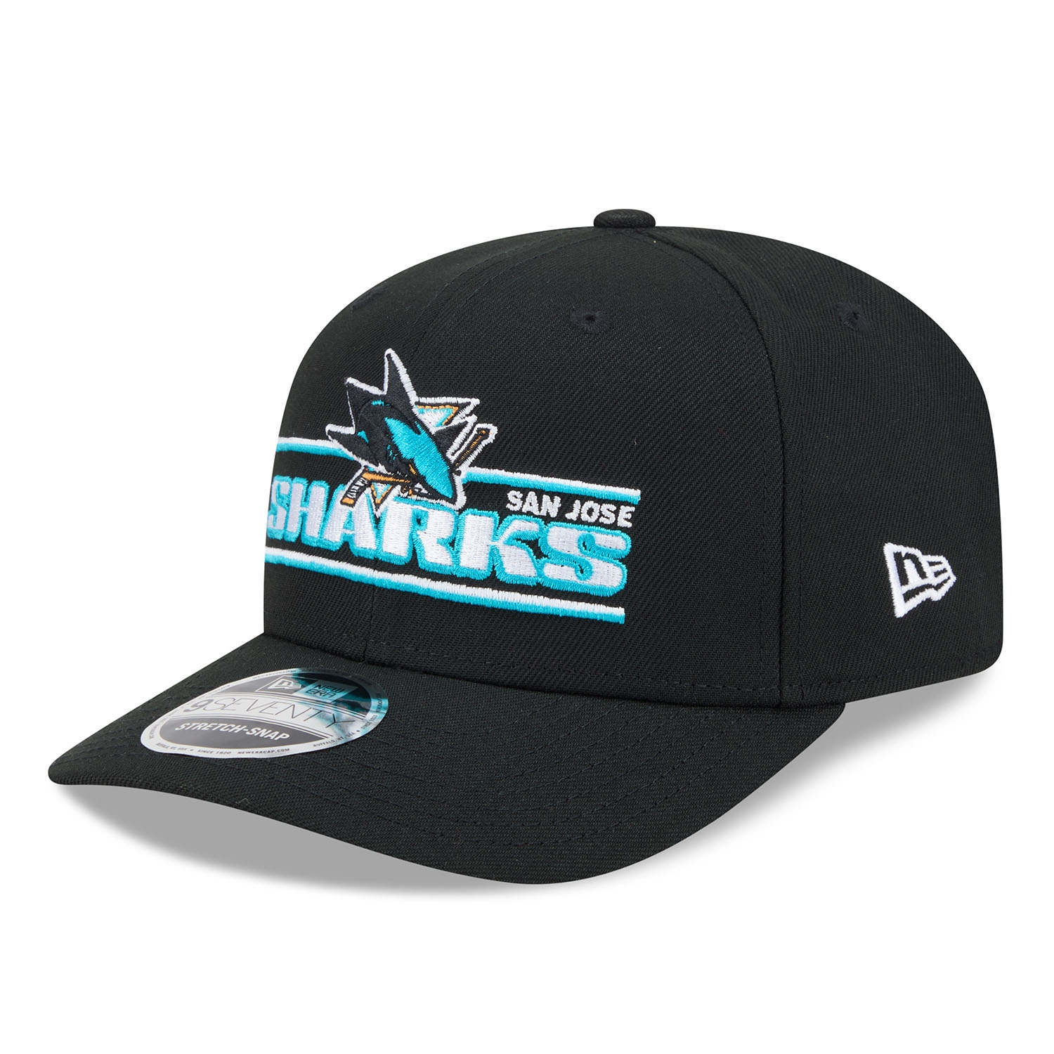 San Jose Sharks NHL Stated 9SEVENTY Stretch-Snap Cap Black