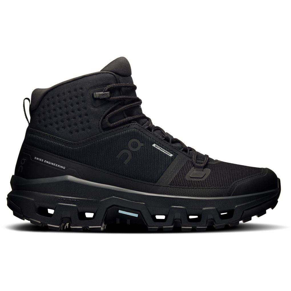 On Cloudrock Mid Waterproof Hiking Shoes Women - Black | Black
